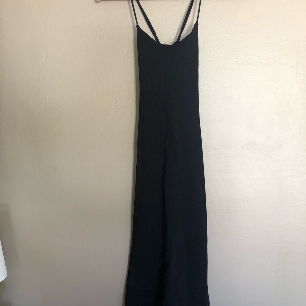 Black midi dress